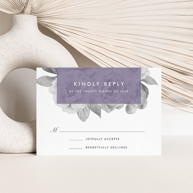 Vintage Floral RSVP Card | Violet (Creator Uploaded)