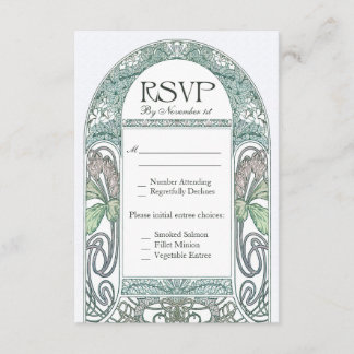 Vintage Floral RSVP Wedding Cards IV