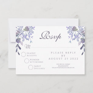 Vintage Floral RSVP Wedding Response Card