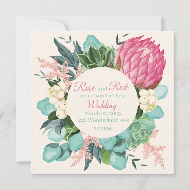 Vintage Floral Save The Date (Front)