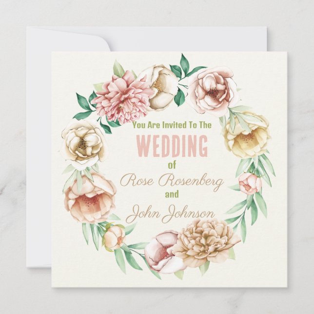 Vintage Floral Save The Date (Front)