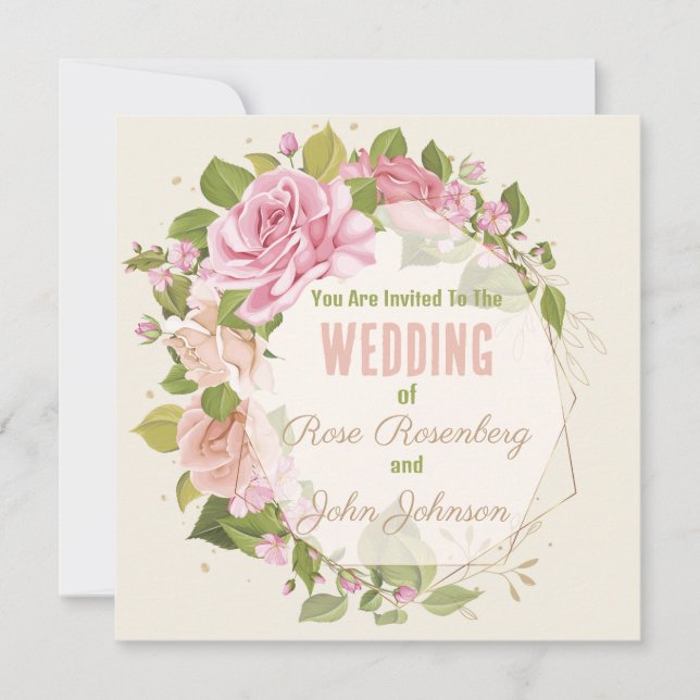 Vintage Floral Save The Date (Front)
