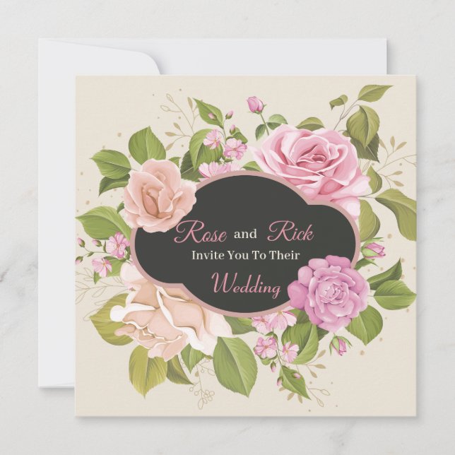 Vintage Floral Save The Date (Front)