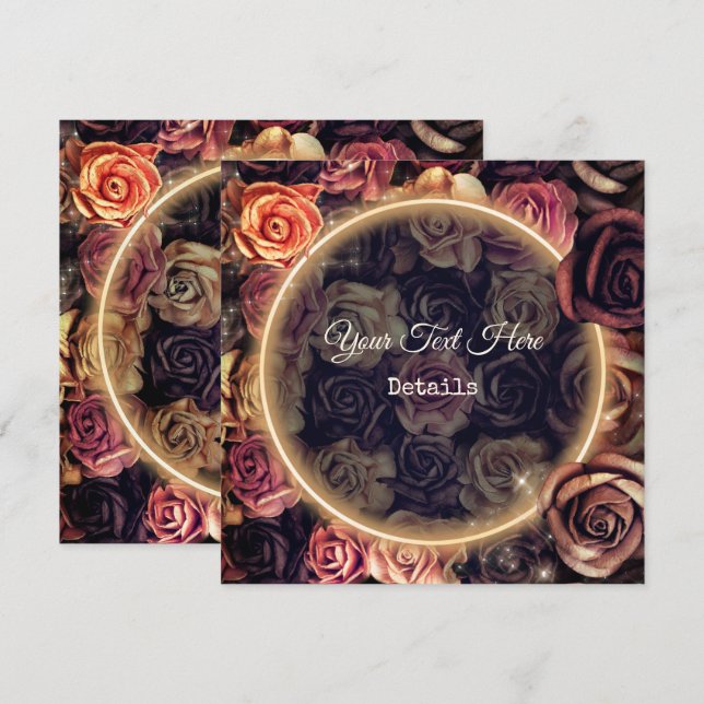 Vintage Floral Save The Date (Front/Back)