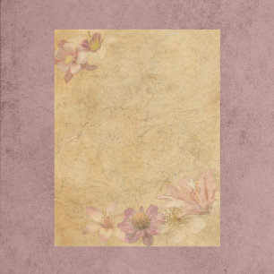 Vintage Floral Scrapbook Paper
