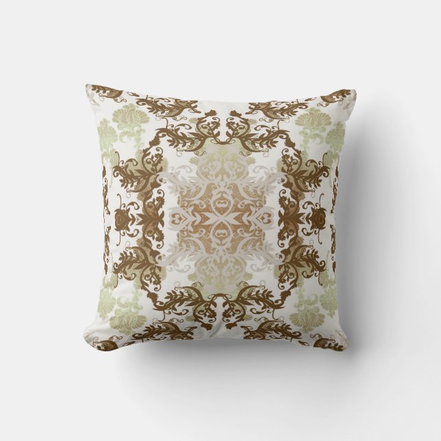 Vintage Floral Scroll Design Cushion (Front)