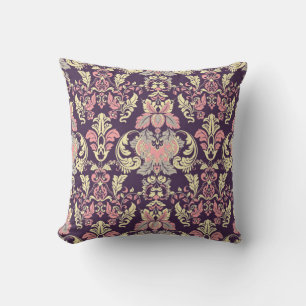 Vintage floral seamless patten. Classic Baroque wa Cushion