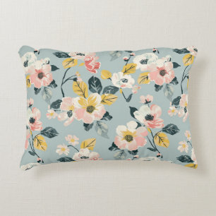Vintage Floral Seamless Pattern Fabric Decorative Cushion