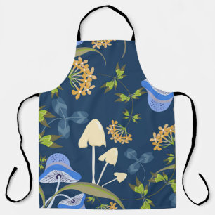 Vintage floral seamless pattern with flowers, lea apron