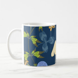 Vintage floral seamless pattern with flowers,  lea coffee mug