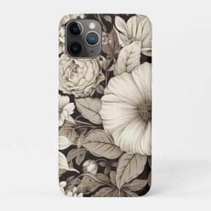 Vintage Floral Sepia Pattern (12) Case-Mate iPhone Case