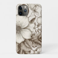 Vintage Floral Sepia Pattern (14)