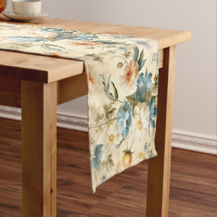 Vintage Floral Short Table Runner