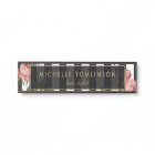 Vintage Floral Striped Desk Nameplate