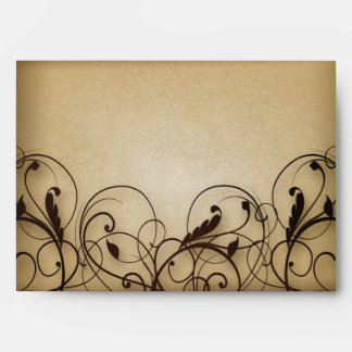 Vintage Floral Swirls Envelope