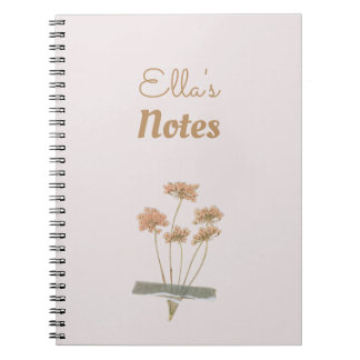 Vintage Floral Taped Flowers Notebook