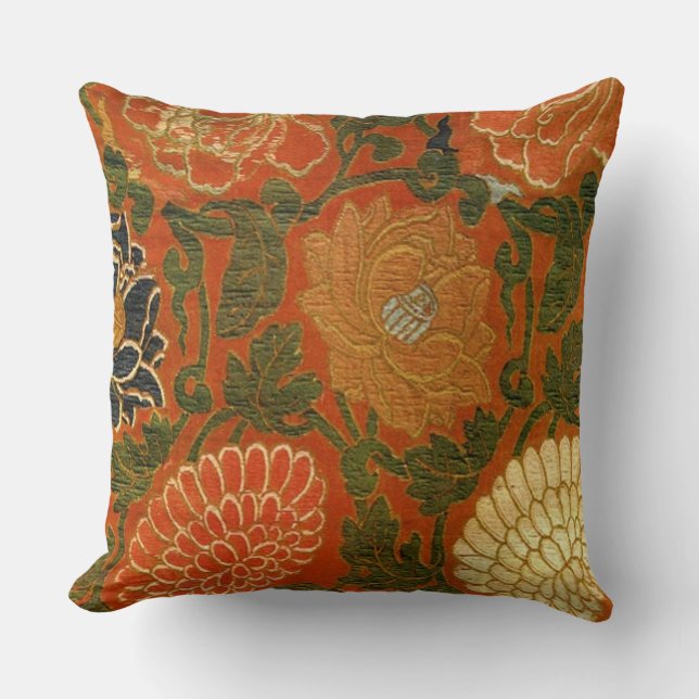 Vintage Floral Tapestry Design Cushion (Front)