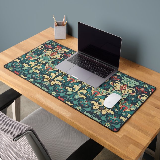 Vintage Floral Tapestry Pattern Desk Mat (Office 2)