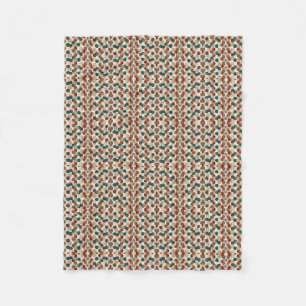 Vintage Floral Tapestry Pattern Fleece Blanket