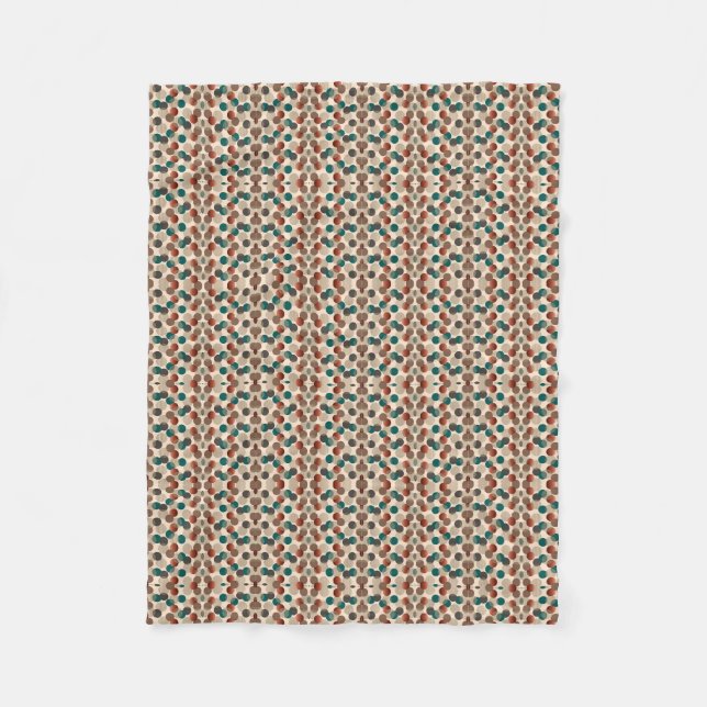 Vintage Floral Tapestry Pattern Fleece Blanket (Front)