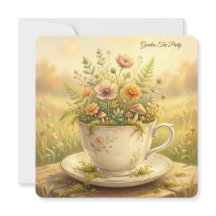 Vintage Floral Teacup Garden Cottagecore