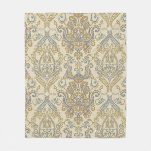 Vintage Floral textured design. Damask Seamless vi Fleece Blanket