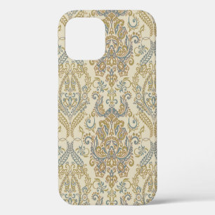 Vintage Floral textured design. Damask Seamless vi iPhone 12 Case
