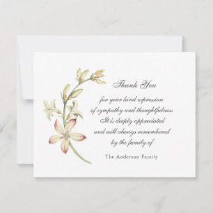 Vintage floral thank you card