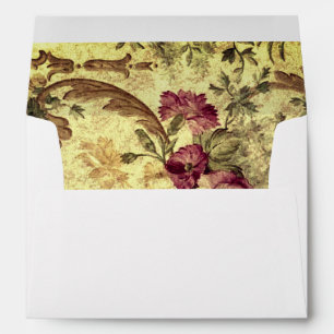 Vintage Floral Themed White Envelopes
