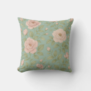 Vintage Floral Throw Pillow