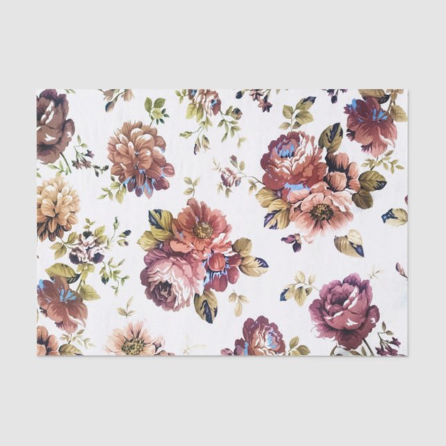 Vintage Floral Tissue Paper (Front)