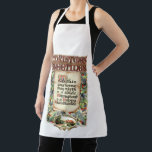 Vintage Floral Typography Christmas Greetings Poem Apron<br><div class="desc">Christmas Greetings poem richly embellished colourful vintage typography on antique scroll bordered by elegant holly and a rustic vignette.</div>