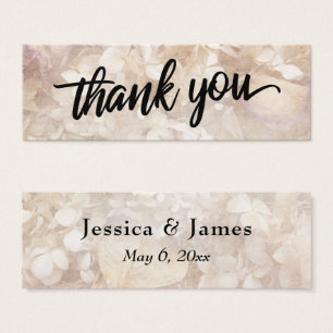 Vintage Floral Typography Thank You Wedding Favour