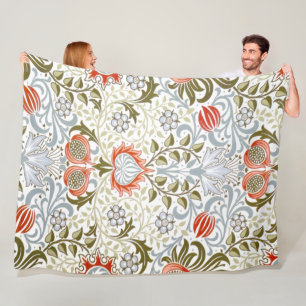 Vintage Floral Wallpaper by William Morris (1879) Fleece Blanket