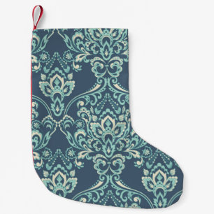 vintage floral wallpaper. Classic Baroque floral o Small Christmas Stocking