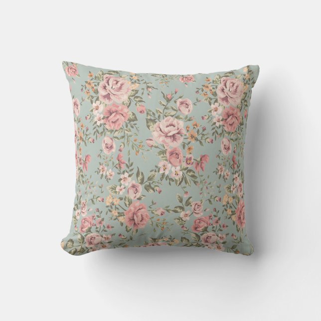 Vintage Floral Wallpaper  Cushion (Front)