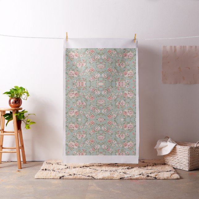 Vintage Floral Wallpaper  Fabric (In Situ)