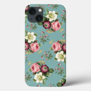 Vintage Floral Wallpaper Pattern iPhone 13 Case