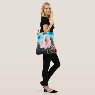 Vintage Floral Watercolor Tote Bag
