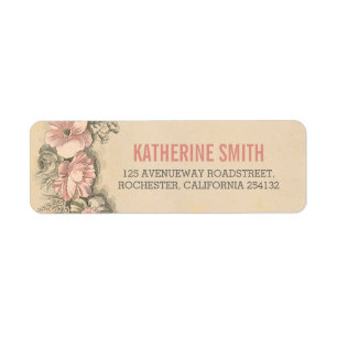 Vintage Floral Wedding Address Labels