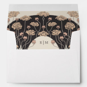 Vintage Floral Wedding Art Nouveau Envelope