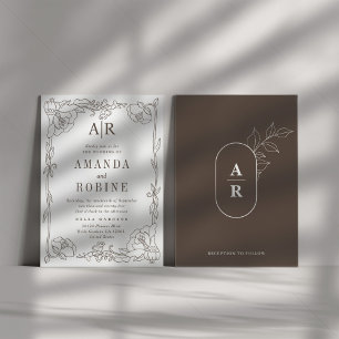 Vintage Floral Wedding Invitation