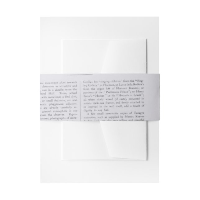 Vintage Floral Wedding Invitation Belly Band (Front Example)