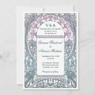 Vintage Floral Wedding Invitations V (v.1)
