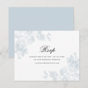 Vintage Floral Wedding  RSVP Card