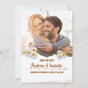 Vintage Floral Wedding Save the Date Card