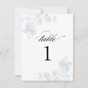 Vintage Floral Wedding Table Numbers