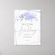 Vintage Floral Wedding Welcome Sign