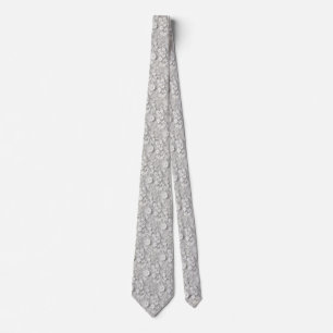 Vintage Floral White Lace Tie