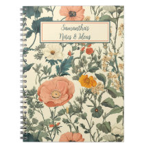 Vintage Floral Wildflowers And Poppies